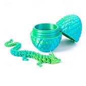 お買い得  Acessórios para festa-3Dプリントドラゴンエッグミステリークリスタルドラゴンフィジェットトイ関節式ドラゴンホームデスクデコレーションイースターサプライズ恐竜エッグ大人用フィジェットトイ自閉症用