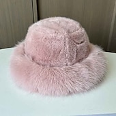 cheap Party Hats-Hats Polyester Bucket Hat Fedora Hat Floppy Hat Christmas Casual Holiday Tea Party Ladies Day Elegant Vintage Simple With Pure Color Splicing Headpiece Headwear