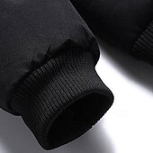 abordables Plumas y parkas de hombre-Hombre Abrigo de invierno Chaqueta acolchada Bolsillo Poliéster Ropa Cotidiana Cita Vacaciones Regular Moda Casual Cómodo Mantiene abrigado Otoño invierno Bloque de color Negro Rojo Verde Ejército