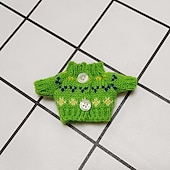 baratos Conjuntos de Roupas e Acessórios para Bonecas-Conjunto de Roupas para Boneca de 7in/17cm Roupas de Pelúcia ForLabubu Suéter de Boneca (SEM Boneca)