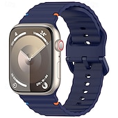 olcso Apple óraszíjak-Sportszíj Kompatibilis valamivel Apple Watch óraszíj 38mm 40mm 41mm 42mm 44mm 45mm 49mm Elasztikus Állítható Szilikon Csere óraszíj mert iwatch Ultra 2 Series 9 8 7 SE 6 5 4 3 2 1