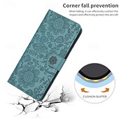 cheap Samsung Cases-Phone Case For Samsung Galaxy S24 S23 S22 S21 Ultra Plus A55 A35 A25 A15 5G S20 FE S25 Ultra Wallet Case with Wrist Strap Kickstand Warm Flower Floral TPU PU Leather