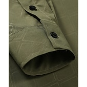 economico camicie da uomo no stiro-Per uomo Camicia Camicia elegante Camicia con Bottoni Plaid Matrimonio Feste Rosso Verde Grigio Manica Lunga Bavero Primavera &amp; Autunno Abbigliamento