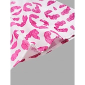 abordables Hauts d&#039;Art et de Design pour Femmes-Chemise femme basique néon et lumineux imprimé manches 3/4 hauts réguliers col en V décontractés rose bleu violet vert