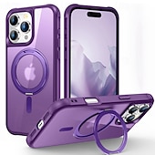 お買い得  iPhone用ケース-電話 ケース 用途 iPhone 16 Pro Max プラス iPhone 15 プロマックスプラス iPhone 14 13 12 11 Pro Max Plus バックカバー スタンド付き 磁石バックル ワイヤレス充電をサポート レトロ風 アクリル PC