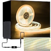economico Strisce luminose a spina-zdm nuova dimmerazione continua 16,4 piedi 5 m striscia luminosa a led cob cri 80 60w corda luminosa a led luce flessibile adatta per illuminazione di fascia alta dc12v dc24v