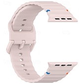 olcso Apple óraszíjak-Sportszíj Kompatibilis valamivel Apple Watch óraszíj 38mm 40mm 41mm 42mm 44mm 45mm 49mm Elasztikus Állítható Szilikon Csere óraszíj mert iwatch Ultra 2 Series 9 8 7 SE 6 5 4 3 2 1