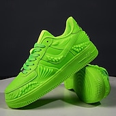cheap Men&#039;s Sneakers-Men&#039;s Neon Green Athletic Sneakers – Lightweight Design, Bold Style for Running, Sports, and Casual Wear