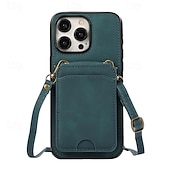 baratos Capas para iPhone-telefone Capinha Para iPhone 16 Pro Max Plus iPhone 15 Pro Max Plus iPhone 14 13 12 11 Pro Max Plus Mini SE Capa traseira Com Suporte Magnética com cordão Retro TPU Couro PU