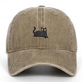 billiga Baseballkeps herr-Herr Basebollkeps Solhatt Trucker Hat Vit Mörkgrön Polyester Mode Ledigt Gata Dagligen Katt Justerbara Solskyddskräm Andningsfunktion