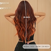 cheap Synthetic Trendy Wigs-Long Loose Curly Wig - Heat Resistant Synthetic Hair Middle Part Curtain Bangs Beginner Friendly Music Festival Inspired - Premium Quality Easy to S