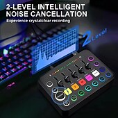 economico Cavi e adattatori-mixer audio per giochi streaming mixer rgb a 5 canali per podcast di voci di gioco trasmissione in diretta