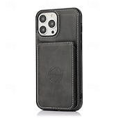 economico Cover per iPhone-telefono Custodia Per iPhone 16 Pro Max Plus iPhone 15 Pro Max Plus iPhone 14 13 12 11 Pro Max Plus Mini SE Per retro Con supporto A calamita Slot per schede Retrò TPU pelle sintetica