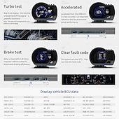 cheap Bluetooth Car Kit/Hands-free-Car Head-Up Display OBD2&amp;GPS Smart Car HUD Gauge Digital Odometer Security Alarm Water Temperature Alarm