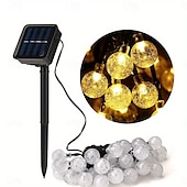 cheap Solar String Lights-Elegant Wedding Reception Party Solar Bubble Ball Light String Halloween Christmas Wedding Party Atmosphere Decoration Light String 5M-20Leds/7M-50Leds/12M-100Leds