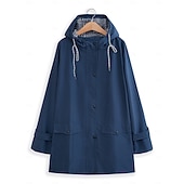 cheap Active Jacket-Women's Rain Jacket Hiking Raincoat Waterproof Jacket Outdoor Windproof Quick Dry Lightweight Hooded Windbreaker Parka Trench Coat Top Camping Hunting Fishing Navy Pink Blue Purple