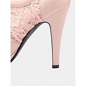 cheap Platform Heels-Women&#039;s Black Lace Platform Heels – Gothic Vintage Lace-Up High Heel Shoes with Stiletto, Ideal for Parties and Formal Occasions