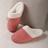 billige Hjem Tøfler-dametøfler med memory foam uklare, sklisikre, høstvinter varme, myke, myke hustøfler til soverommet
