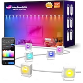  LED Smart Light Elegant Wedding Party Reception Tuya WiFi RGBIC Waterproof Eaves Lights – 3M 15LEDs/5M 25LEDs for Outdoor Garden Festival Decor