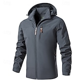cheap Softshell, Fleece &amp; Hiking Jackets-Men&#039;s Hiking Fleece Jacket Winter Outdoor Patchwork Thermal Warm Fleece Lining Fleece Jackets Full Zip Climbing Camping / Hiking / Caving Traveling Black Army Green Khaki Dark Blue Grey
