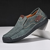 levne Pánské nazouváky a mokasíny-pánské ležérní slip-on mokasíny, lehké prodyšné boty z umělé kůže s protiskluzovou podrážkou, ideální pro každodenní nošení a outdoorové aktivity