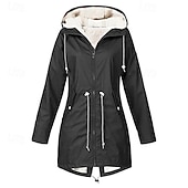baratos Jaquetas sopradoras-Mulheres Casaco de inverno Jaqueta de lã para caminhada Inverno Ao ar livre Prova-de-Água Quente Macio Confortável Jaquetas em Velocino Zip Completo Campismo / Escursão / Espeleologismo Viajar