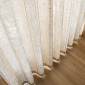 cheap Curtains &amp; Drapes-Semi Transparent Screen Curtain One Panel Modern Minimalist Style With Thickened Hemp Cotton Window Screen Living Room Bedroom Dining Room Study Room