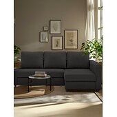 baratos Cobertura de Sofa-Capa de Sofá 100% Algodão com Armazenamento Capas de Sofá-Cama Acolchoadas Cor Sólida