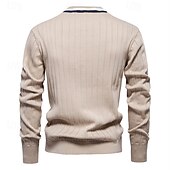 economico Felpe e Sweatshirt Elite da Uomo-Per uomo Cardigan Maglione Maglione corto Maglione lavorato a maglia A coste Maglia Standard Collage Bottone giù Color Block A V Di tendenza Classico Da tutti i giorni Appuntamento Abbigliamento