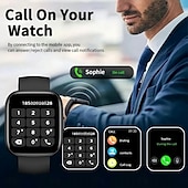 Χαμηλού Κόστους Smartwatch-νέο έξυπνο ρολόι 1,85 ιντσών πλήρης οθόνη αφής παρακολούθησης δραστηριότητας με λειτουργίες κλήσεων και μηνυμάτων βηματόμετρο πολλαπλών αθλητικών λειτουργιών ανθεκτικό συμβατό με συσκευές iOS/android