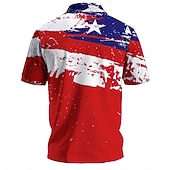 economico Polo Patriottico 250-4 luglio 2026 250° Per uomo Bandiera Americana Veterani Polo con zip Maglia da golf Manica Corta Magliette polo Camicie con Colletto Casual Abbigliamento casual alla moda Abbigliamento da vacanza