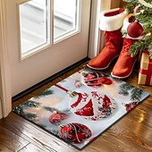 preiswerte Weihnachtsteppiche und -matten-Weihnachtsdekorationen Fußmatte Zuckerstange Pointessia Küchenmatte Bodenmatte rutschfester Flächenteppich Ölfester Teppich Indoor Outdoor Matte Schlafzimmerdeko Badezimmermatte Eingangsteppich