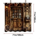 levne Sprchové závěsy-Sprchový závěs s háčky 180cm*180cm (70&quot;*70&quot;) polyester pratelné voděodolné vzor retro vintage pro dekoraci koupelny a vany