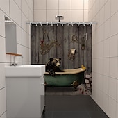 levne Sprchové závěsy-Sprchový závěs s háčky 180cm*180cm (70&quot;*70&quot;) polyester pratelné voděodolné vzor retro vintage pro dekoraci koupelny a vany