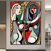 olcso Portrék-pablo picasso olajfestmény kézzel készített pablo picasso női absztrakt vászon művészet olajfestmény nappali hálószobába lakberendezés fali művészet pablo picasso stílusú festmény