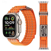 Χαμηλού Κόστους Ζώνες Apple Watch-Αθλητικό Μπρασελέ Συμβατό με Ζάντα ρολογιού Apple Watch 38mm 40mm 41mm 42mm 44mm 45mm 49mm Μεταλλικό κούμπωμα Ρυθμιζόμενο Αναπνέει Νάιλον Ανταλλακτικό λουράκι ρολογιού για iwatch Ultra 2 Series 9 8 7