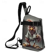 cheap Men&#039;s Bags-Funny Cartoon Rooster Sling Bag with Adjustable Strap – Casual Lightweight Crossbody Bag for Everyday Use
