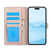 preiswerte Handyhülle für iPhone-Handy Hülle Handyhüllen Für iPhone 16 iPhone 15 Pro Max Plus iPhone 14 13 12 11 Pro Max Plus Brieftasche Kartenetui Ganzkörperschutz mit Lanyard mit Handschlaufe Retro TPU PU-Leder