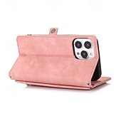 abordables Carcasas iPhone-teléfono Funda Para iPhone 16 Pro Max Plus iPhone 15 Pro Max Plus iPhone 14 13 12 11 Pro Max Plus Funda Trasera con Soporte Magnética con cordón Retro TPU Cuero de PU