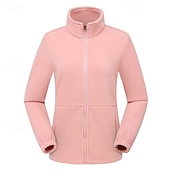 halpa Softshell-, fleece- ja vaellustakit-Naisten Fleecetakki Talvi ulko- Pidä lämpimänä Fleece-vuori Fleecetakit Kokovetoketju Kiipeily Telttailu / Retkely / Luolailu Matkailu Vaalea khaki Musta Keltainen Pinkki Punainen