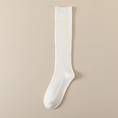 abordables calcetines caseros-Calcetines de pantorrilla de otoño e invierno ligeramente comprimidos, estilo de mujer, medias negras cálidas que combinan con todo, calcetines hasta la rodilla de otoño