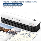 お買い得  事務用品-ラミネーターマシン 4 in 1 サーマルラミネーター クイックウォームアップ ペーパートリマー 最大幅 9 インチ