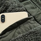 preiswerte Herrenjacken &amp; Herrenmäntel-Herren Winterjacke Fleecejacke Freizeitjacke Täglich Urlaub warm Tasche Vlies Herbst Winter Glatt Modisch Strassenmode Mit Kapuze Standard Schwarz Khaki Armeegrün Jacken