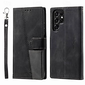 levne Pouzdra pro Samsung-telefon Carcasă Pro S23 Ultra Plus S23 S22 S22 Plus Ultra S21 FE A54 A34 A14 A73 A53 A33 A23 A13 A72 A52 A32 A22 A12 A71 A51 A31 S20 Plus Pouzdro na peněženku se stojánkem s poutkem na zápěstí Slot