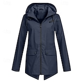 ieftine Jachete impermeabile-Pentru femei Μπουφάν πεζοπορίας Iarnă În aer liber Impermeabil Rezistent la Vânt Multi-buzunar Fermoar Față Jachetă ușoară Fermoar Întreg Camping / Drumeții / Speleologie Alb Vișiniu Albastru Marin