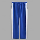 preiswerte Gerade Bein-Herren Jogginghose Trainingshose Jogginghose Jogger Hose Hosen Patchwork Kordelzug Elastische Taille Farbblock Komfort Atmungsaktiv Casual Täglich Festtage Sport Modisch Schwarz Weiß