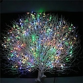 abordables Enchufe eléctrico-Cadena de luces LED con forma de petardo, 31 V CC, 9 m/6 m, 300/200 LED, IP65, resistente al agua, para exteriores, decoración de fiestas navideñas, iluminación colorida, 1 unidad