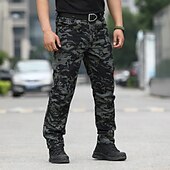 ieftine Pantaloni Cargo-Bărbați Pantaloni Cargo Pantaloni tactici Pantaloni Παντελόνι πεζοπορίας Nasturi Multi Buzunare Simplu Purtabil În aer liber Zilnic Camping și drumeții Modă Clasic Sötét khaki Negru
