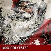 billiga Jultomtens outfit-jul herr jultomten tryckta skjortor jultomten casual knapp upp långärmad fest kväll dagligen höst vinter vår &amp;amp; sommarkrage button up 3d-utskrift tunn röd polyester