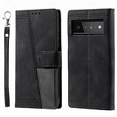זול תיק טלפון אחר-טלפון מגן עבור Pixel 8 Pro Pixel 8 Pixel 7 Pixel 7 Pro Pixel 6 Pixel 6 Pro מארז כרטיס ארנק עם מעמד עם רצועת יד חריץ לכרטיס רטרו TPU עור PU